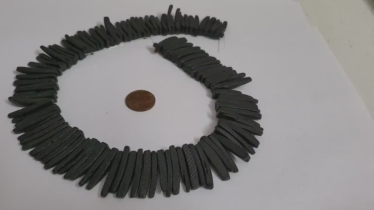 Black color coconut sticks Full Strand 15 inches  NB106s